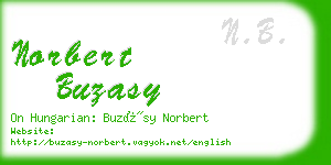 norbert buzasy business card